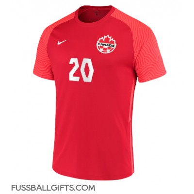Kanada Jonathan David #20 Fußballbekleidung Heimtrikot WM 2022 Kurzarm